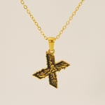 Gold color / 1 Piece Classic Bark Grain Unique Letter X Stainless Steel  Gold Color Unisex Pendant Necklaces Picture24